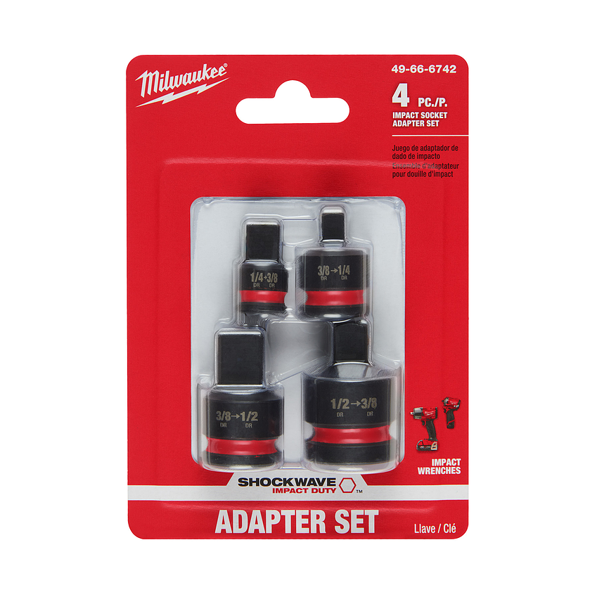 Milwaukee Set Adaptadores De Dado De Impacto 4 Piezas 49-66-6742 2
