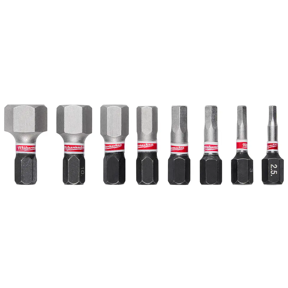 Milwaukee Set De Puntas Allen De Impacto 8 Piezas Largo 25mm 48-32-4617 1