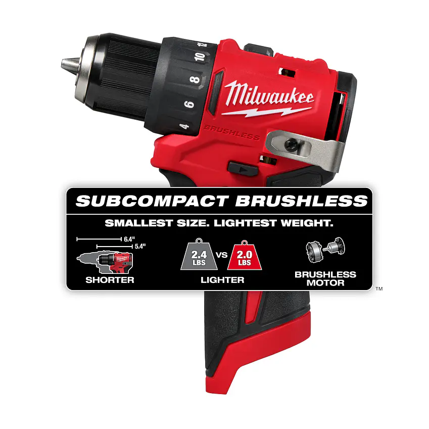 Taladro Milwaukee Subcompacto M12 Brushless 3401-20 4