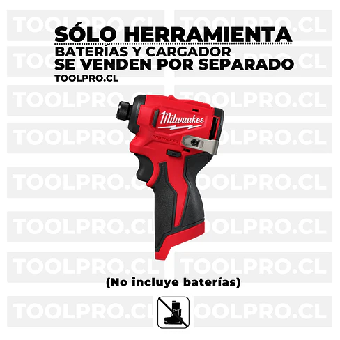Atornillador de Impacto Subcompacto Milwaukee M12 Brushless 3450-20 2