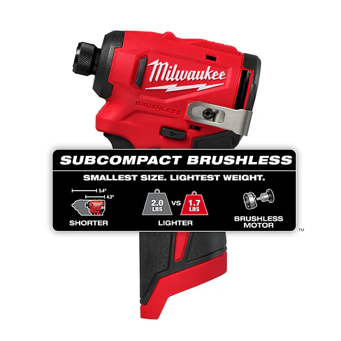 Atornillador de Impacto Subcompacto Milwaukee M12 Brushless 3450-20 5