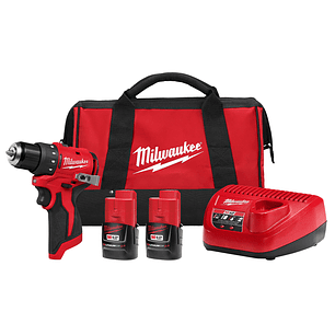 Milwaukee Kit Taladro Subcompacto M12 Brushless 3401-22