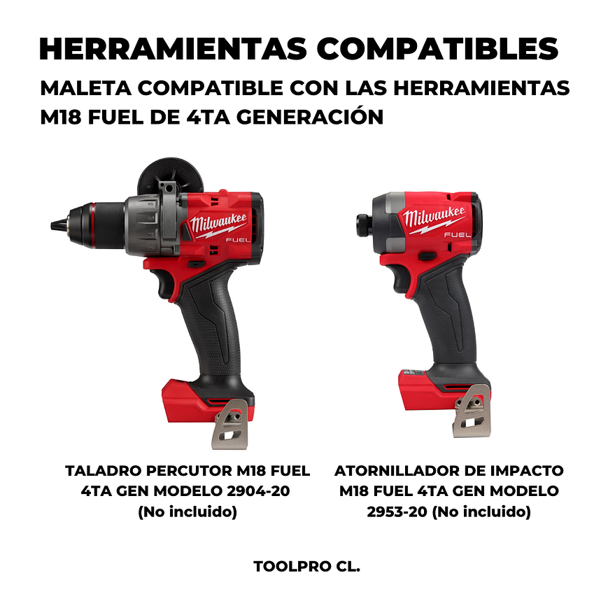 Milwaukee Maleta Para Taladro/Atornillador M18 Fuel 4ta Gen 3