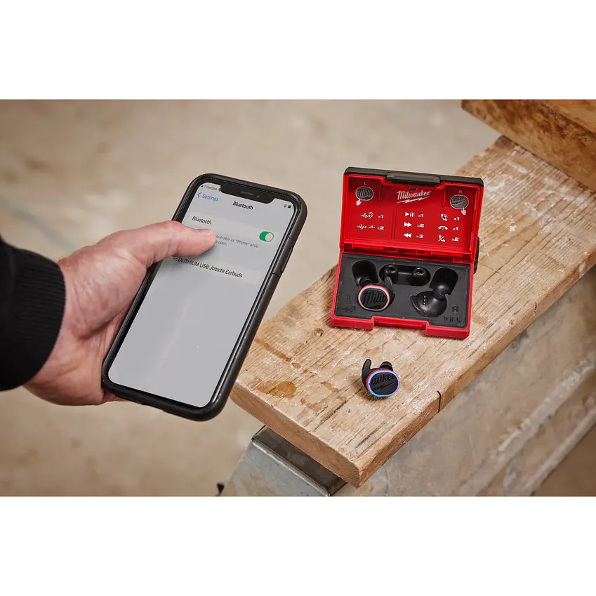 Milwaukee Audífonos Bluetooth Usb Recargables Jobsite 2191-21 4