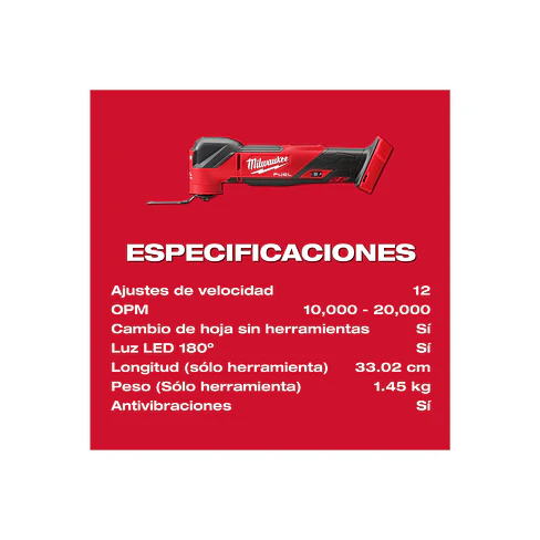 Herramienta Oscilatoria Multiusos Milwaukee M18 Fuel 2836-20 6