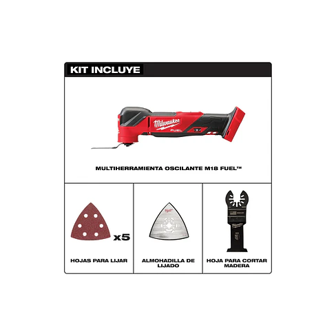 Herramienta Oscilatoria Multiusos Milwaukee M18 Fuel 2836-20 3