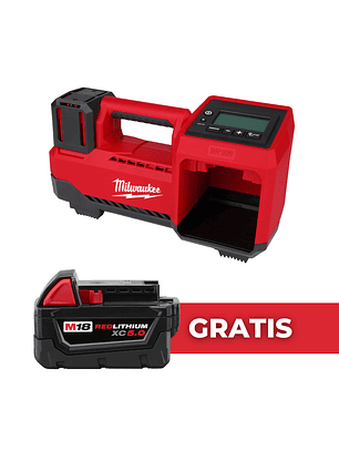 Milwaukee Inflador Neumáticos M18 150 Psi 2848-20 + Batería