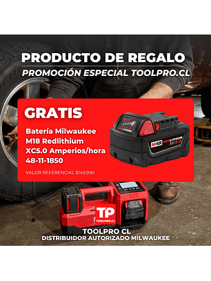 Milwaukee Inflador Neumáticos M18 150 Psi 2848-20 + Batería