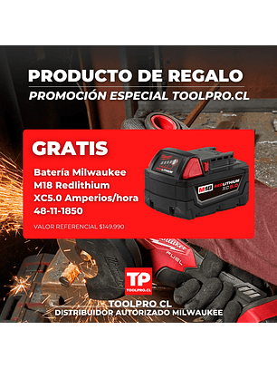 Milwaukee Esmeril Angular 4.5 A 5 Pulg M18 Fuel ONE KEY 2882-20 + Batería