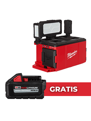 Milwaukee Foco Cargador M18 Packout 3000 Lúmenes 2357-20 + Batería