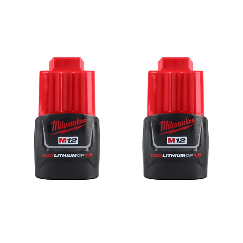 Pack 2 Baterías Milwaukee M12 CP 1.5 Amperios + Cargador 3