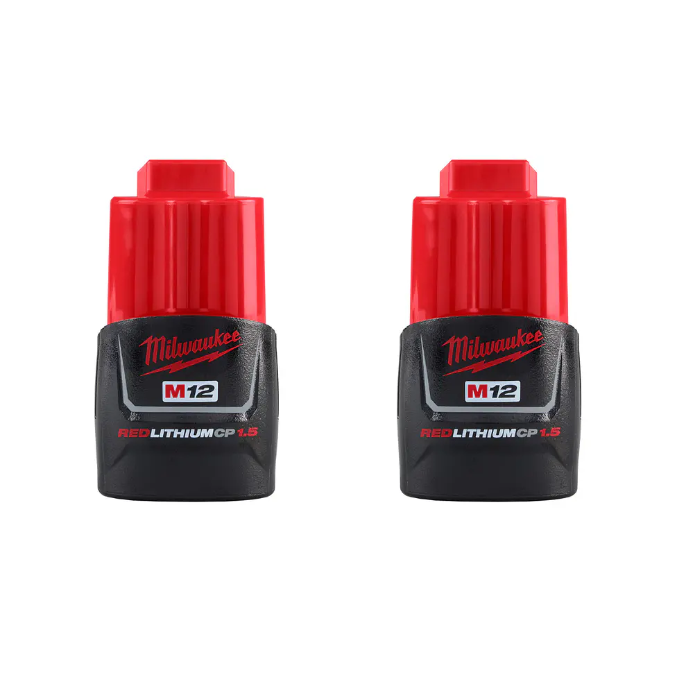 Pack 2 Baterías Milwaukee M12 CP 1.5 Amperios + Cargador 3