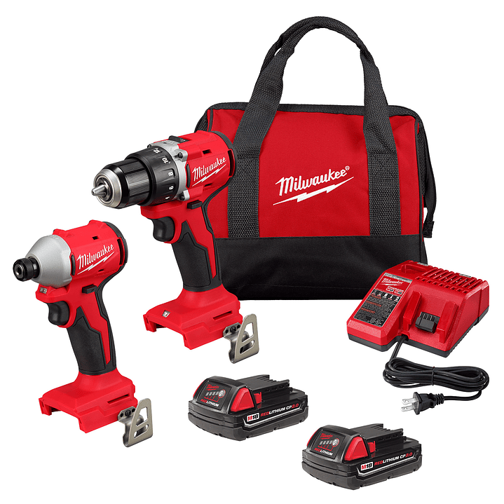 Milwaukee Kit Taladro y Atornillador Compactos M18 Brushless 3692-22CT 1