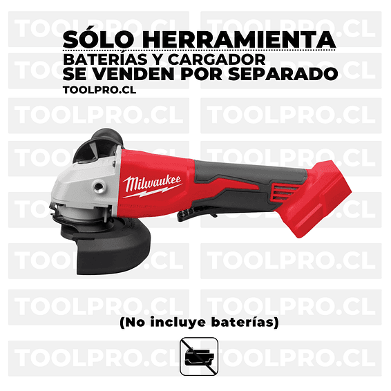 Esmeril Angular Milwaukee 4.5 - 5 Pulgadas M18 Brushless 2686-20 2