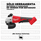 Milwaukee Esmeril Angular 4.5 - 5 Pulgadas M18 Brushless 2686-20 - Miniatura 2