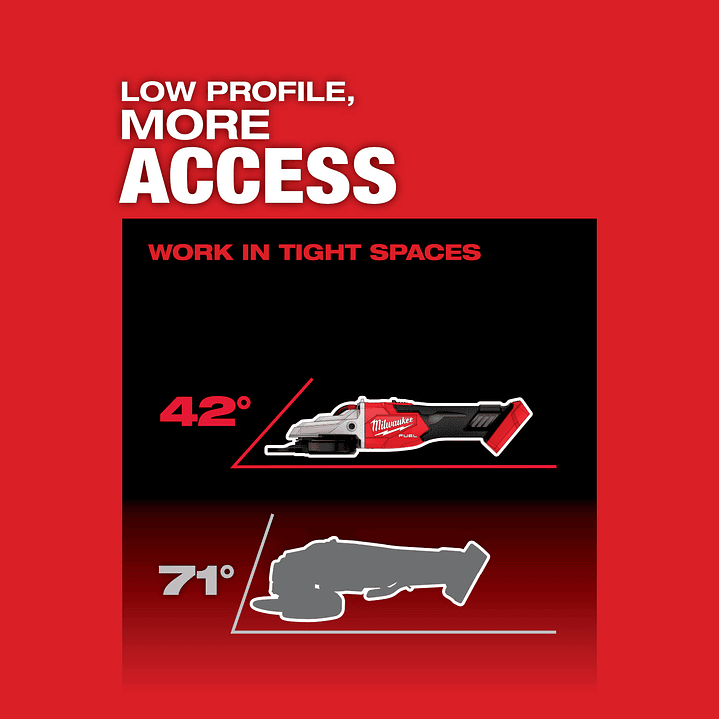Milwaukee Esmeril M18 Fuel Cabezal Plano 5