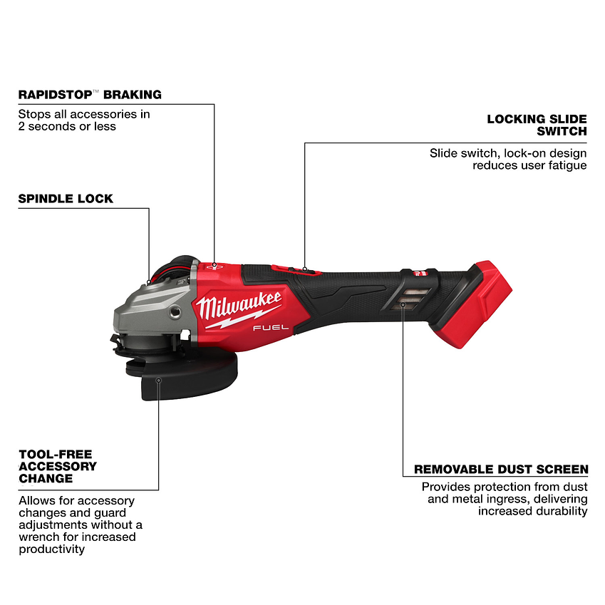 Esmeril Angular Milwaukee M18 FUEL 4.5 a 6