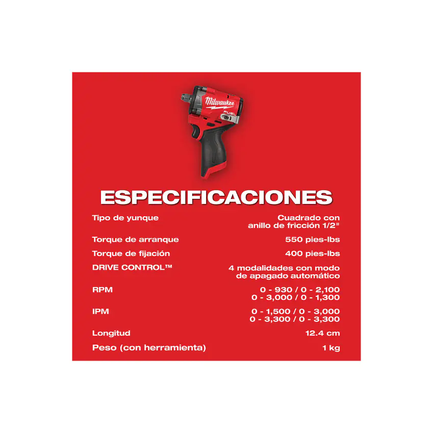 Llave de Impacto 1/2