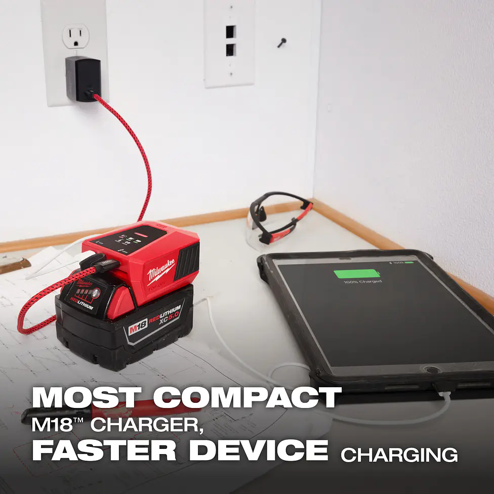 Cargador y Fuente de Alimentación USB Milwaukee M18 TOP-OFF 2847-20 5