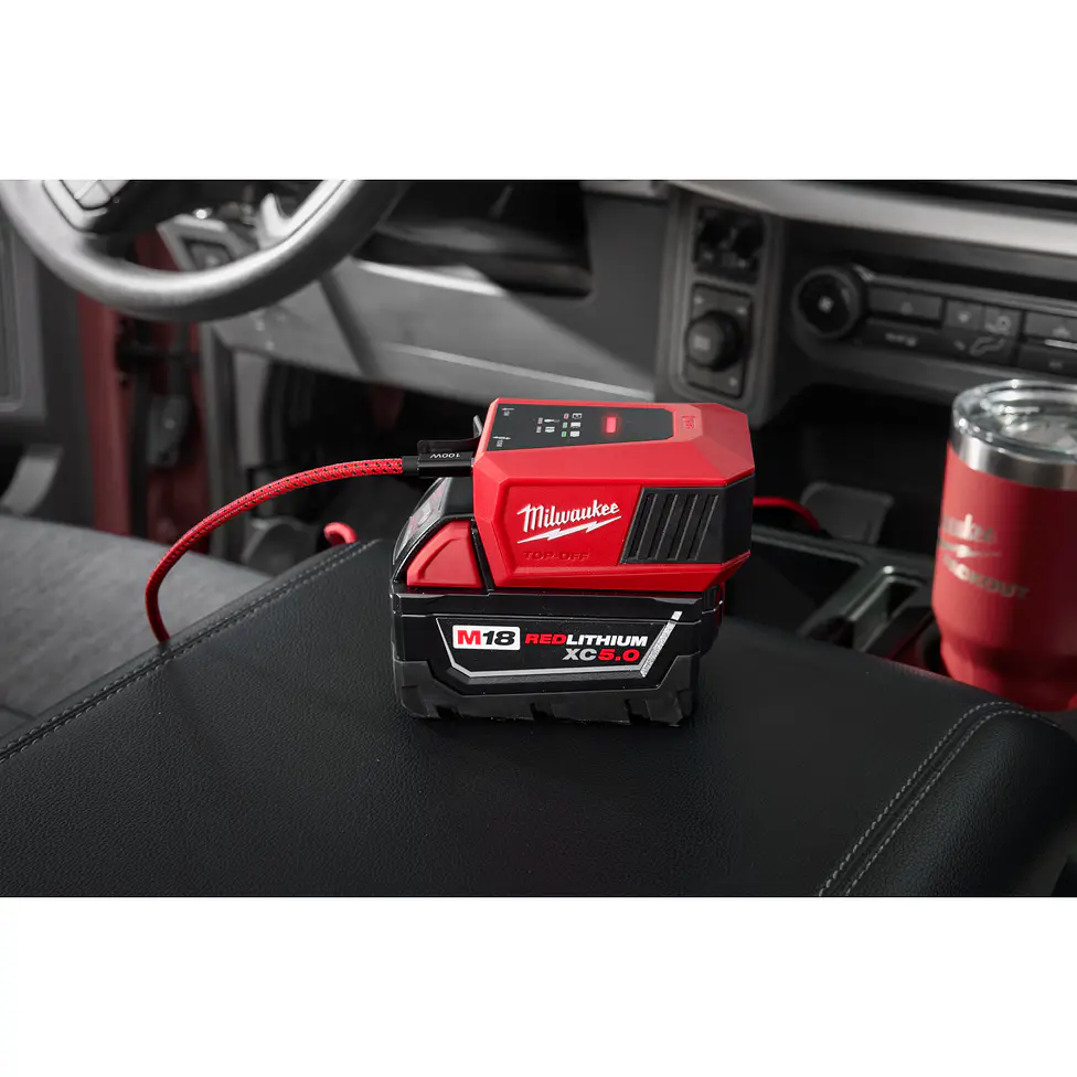 Cargador y Fuente de Alimentación USB Milwaukee M18 TOP-OFF 2847-20 13