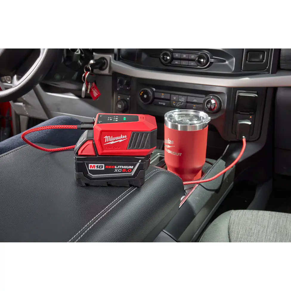 Cargador y Fuente de Alimentación USB Milwaukee M18 TOP-OFF 2847-20 14