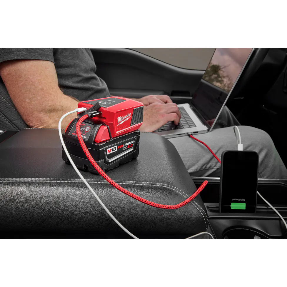 Cargador y Fuente de Alimentación USB Milwaukee M18 TOP-OFF 2847-20 15