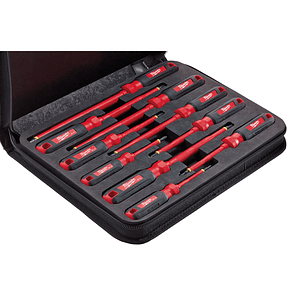 Milwaukee Set 10 Destornilladores Aislados 1000 V Con Estuche 48-22-2210