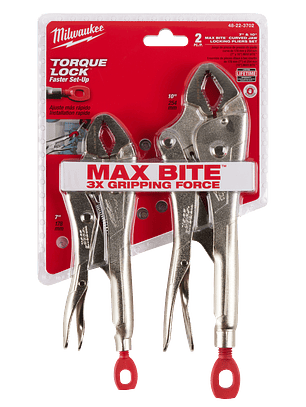 Milwaukee Pack 2 Caimanes 7 y 10 Pulgadas Max Bite Torque Lock 48-22-3702