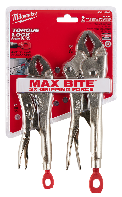Milwaukee Pack 2 Caimanes 7 y 10 Pulgadas Max Bite Torque Lock 48-22-3702