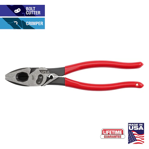 Alicate Universal Milwaukee Electricista Crimpeador Hecho En Usa MT500C 3