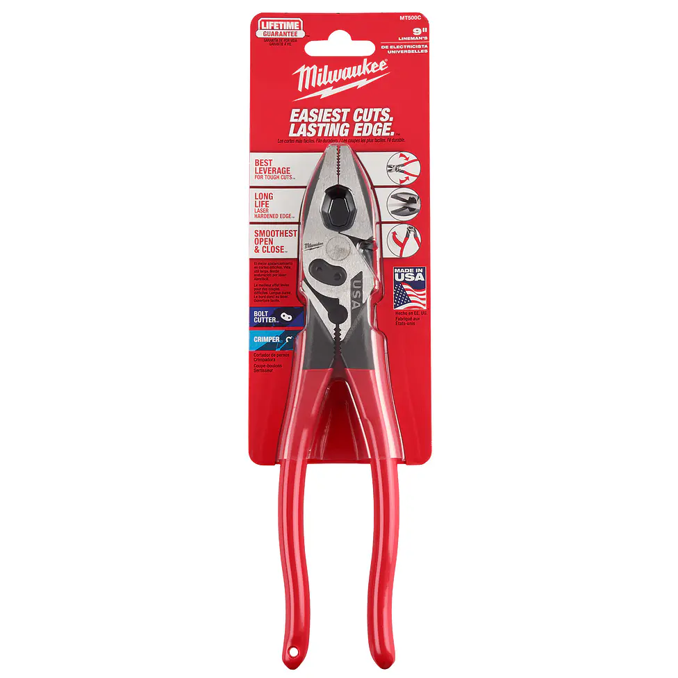 Alicate Universal Milwaukee Electricista Crimpeador Hecho En Usa MT500C 4