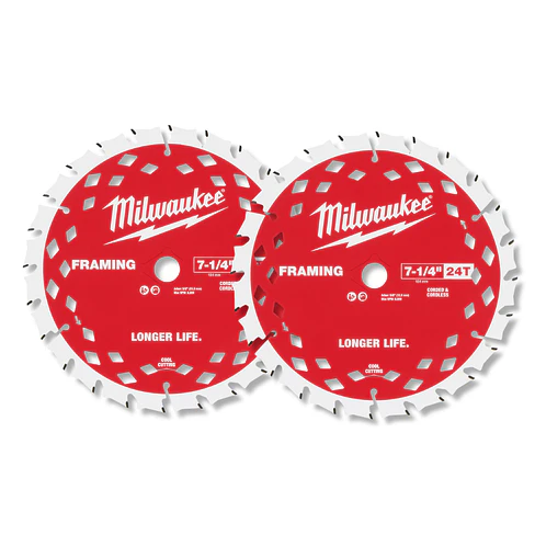 Milwaukee Pack 2 Discos Sierra Circular 7-1/4 24 Dientes 48-40-0722 1