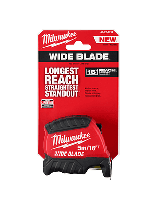 Milwaukee Huincha De Medir 5 Metros Hoja Ancha 48-22-1217 Wide Blade