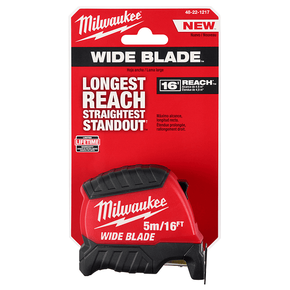 Milwaukee Huincha De Medir 5 Metros Hoja Ancha 48-22-1217 Wide Blade 2