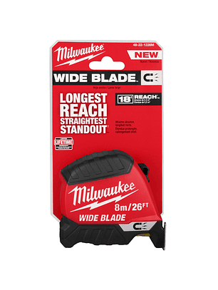 Milwaukee Huincha De Medir 8 Mt Punta Magnética Hoja Ancha 48-22-1226M