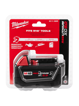 Milwaukee Batería M18 Xc5.0 A Versión Resistente Sellada 48-11-1850R
