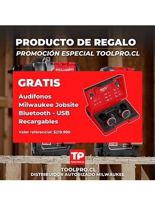 Milwaukee Kit Taladro + Atornillador M18 FUEL 4ta Gen 3697-22 + Audífonos