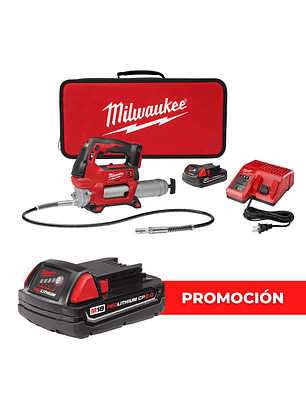 Milwaukee Kit Grasera M18 10.000 psi 2 Vel 2646-21ct + 1 Batería extra