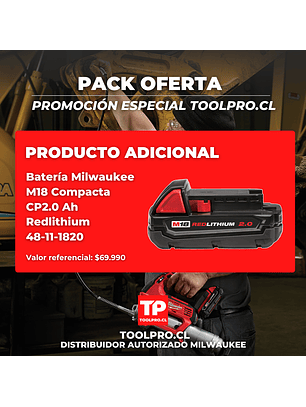Milwaukee Kit Grasera M18 10.000 psi 2 Vel 2646-21ct + 1 Batería extra