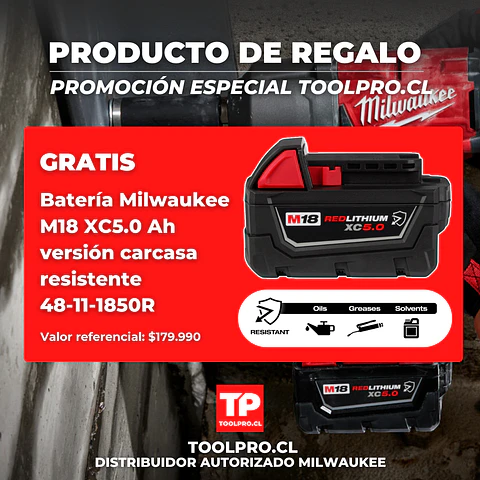 Milwaukee Llave Impacto 3/4" Alto Torque M18 Fuel One Key 2864-20 + Batería Resistente