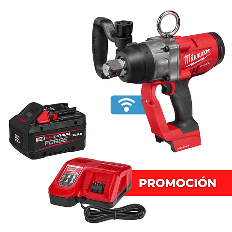Milwaukee Llave Impacto M18 FUEL 1" Alto Torque 2867-20 + Batería FORGE y Cargador Rápido