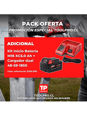 Milwaukee Esmeril Angular M18 Brushless 2686-20 + Batería y cargador