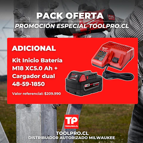 Esmeril Angular Milwaukee M18 Brushless 2686-20 + Batería y cargador