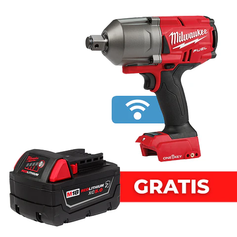 Milwaukee Llave Impacto 3/4" Alto Torque M18 Fuel One Key 2864-20 + Batería Resistente
