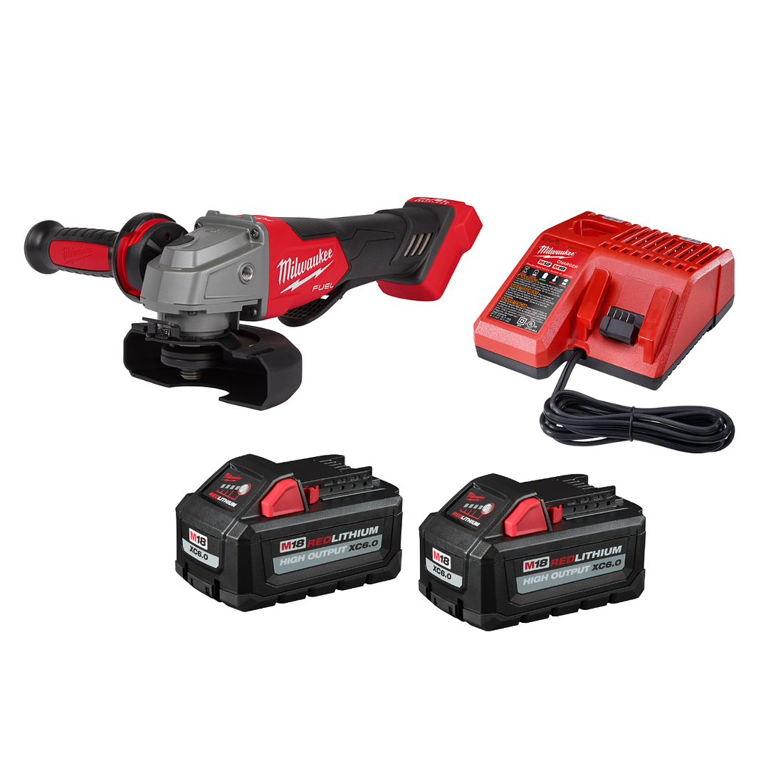 Milwaukee Kit Esmeril Angular M18 FUEL 2880-20 + 2 Baterías XC6.0 High Output 1