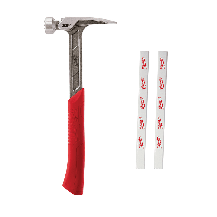 Milwaukee Martillo Carpintero Cara Fresada 22 Oz 48-22-9022 1