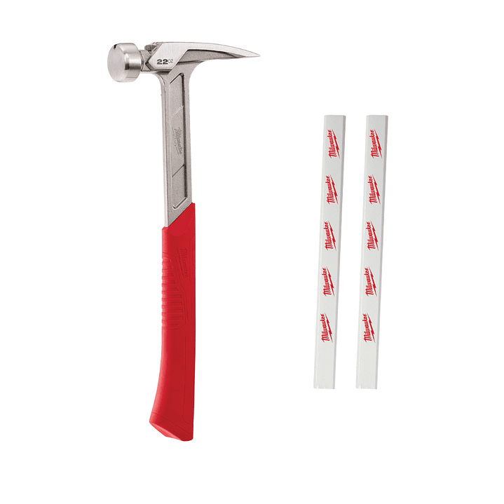 Milwaukee Martillo Carpintero Cara Lisa 22 Oz 48-22-9023 1