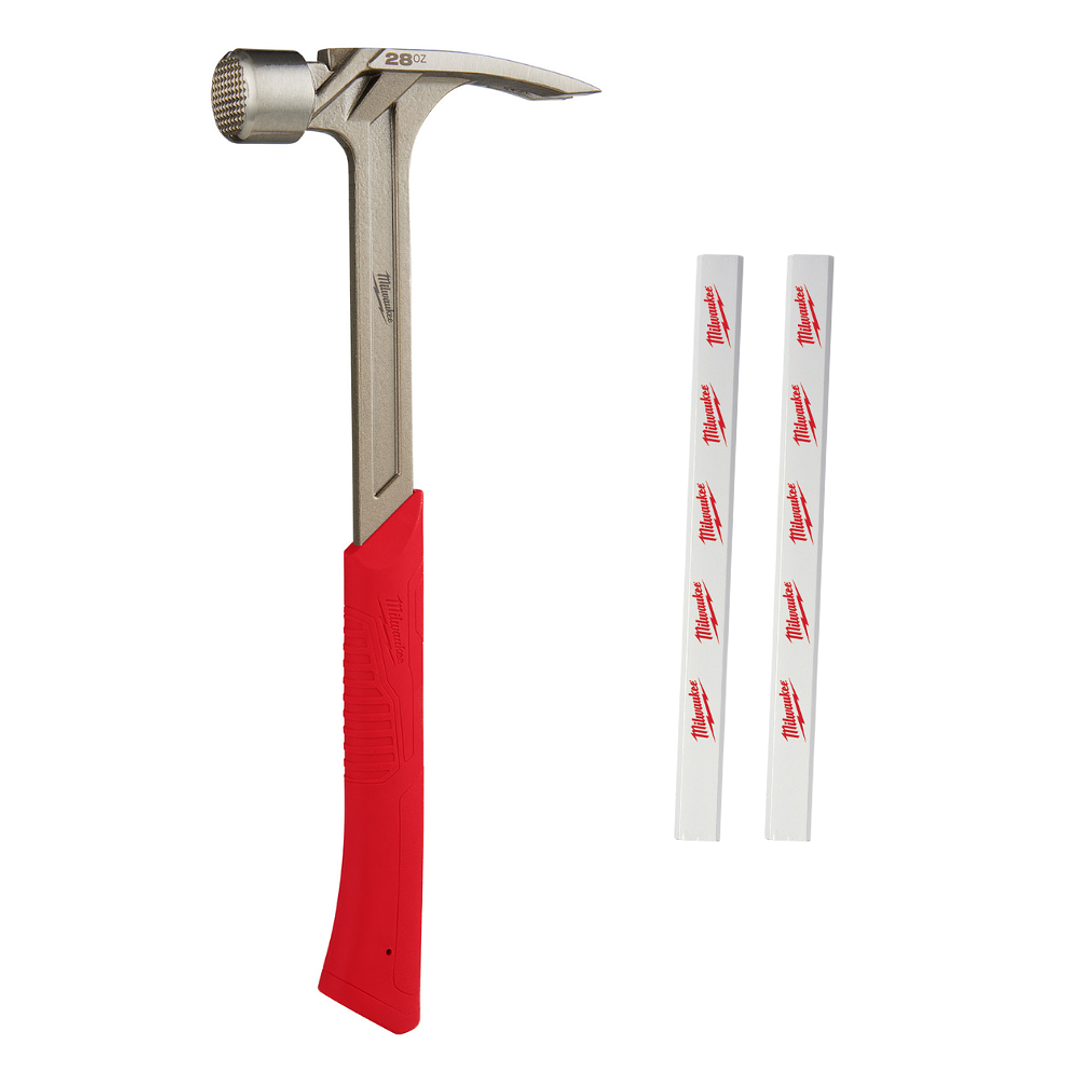 Milwaukee Martillo Carpintero 28 Oz Cara Fresada 48-22-9029 1