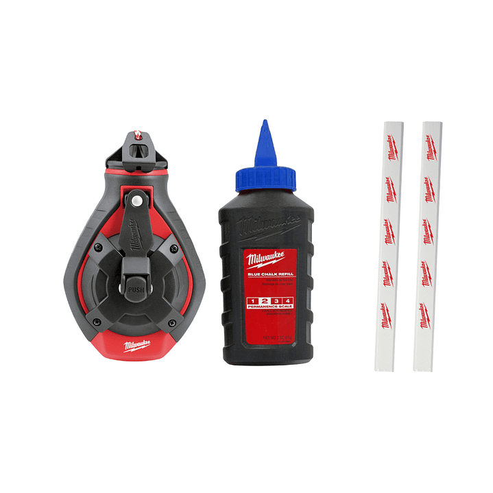Milwaukee Tizador Linea Gruesa + Tiza Azul 48-22-3982 1