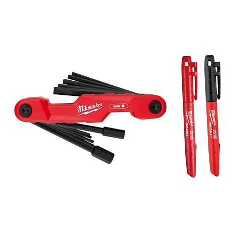 Juego De Llaves Allen SAE Plegables Milwaukee 11 Piezas 48-22-2180